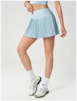Nuevas faldas pantalón de tenis deportivas para mujer, medias de cintura alta, pantalones cortos de tenis para Yoga, faldas con bolsillos, minifaldas plisadas sólidas antiagotamiento - details 10