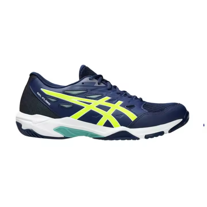 Leten Gel-Flare Zapatos de interior para mujer Azul Expanse/Amarillo seguridad - 1