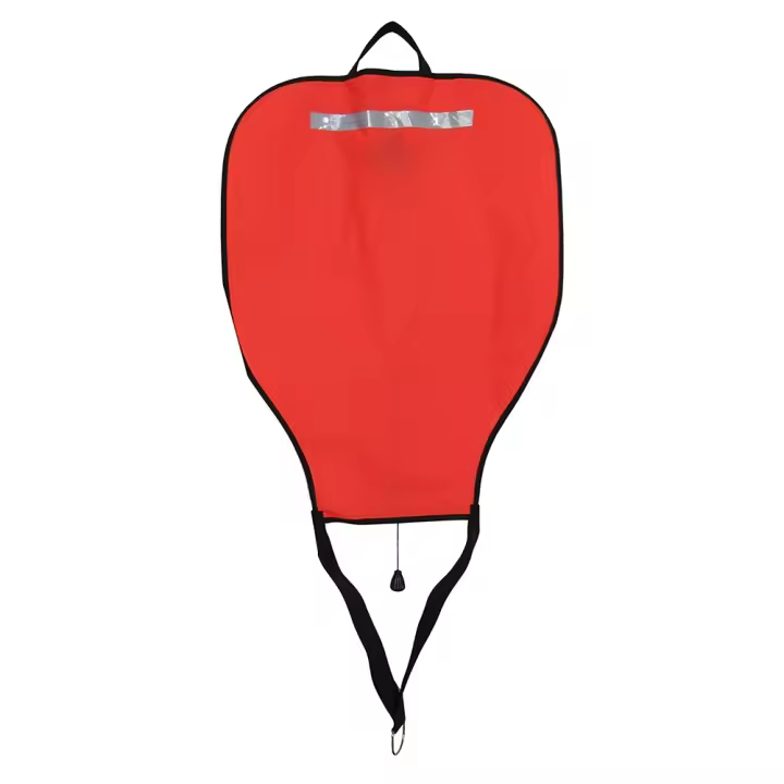 Bolsa de elevación de nailon para buceo, bolsa de flotabilidad de alta visibilidad con fondo abierto, boya flotante de bolsa de salvamento (rojo) - 1