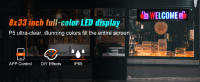 SucceBuy Letrero LED programable, panel de desplazamiento a todo color P5, control de aplicación Bluetooth, tablero de visualización de animación de texto personalizado para negocios de tiendas, 83,5x20 cm - details 0