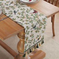 Mantel Individual Jacquard con Flores y Flecos Estilo Bohemio Vintage para Decoración de Mesa - details 2
