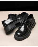 Nuevos zapatos de cuero, zapatos casuales de plataforma para hombre, zapatos de cuero con hebilla de moda. - details 8