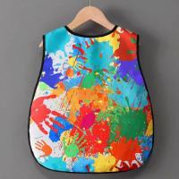 Regalos Chaleco de pintura de poliéster impermeable fácil de limpiar babero de comedor dibujo vestidor cubierta protectora - details 1