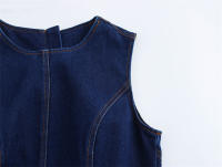 Nuevo Vestido de Mujer OUWU Octubre 2025 Estilo Retro Sin Mangas Top Vestido de Señora Volante con Crema - details 2