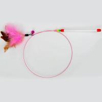 Juguetes de Gato de Alambre de Acero Pluma Interactiva para Gatito 2pcs con Cuentas y Campanillas - details 14