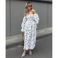 Vestido de playa floral elegante, holgado y de manga larga para mujer, primavera-otoño 2025 - details 1