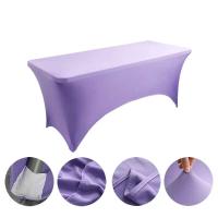 Manteles de Lycra de 6 pies, cubiertas de mesa de cumpleaños de hotel de boda de alta elasticidad para plegables de 4 pies, 5 pies, 6 pies y 8 pies - details 11