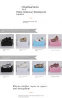 Paquete de 8 cajas de zapatos de plástico, organizador de zapatos apilable para zapatos de hombre y mujer - details 3