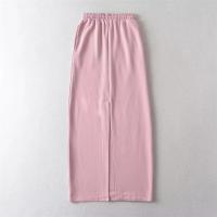 Elastic waistband drawstring half skirt for women with a design feel. Back slit for casual and versatile wear, slimming off the knee. One step long skirt for summer - details 0