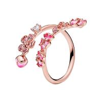 Caliente 100% libélula Margarita hoja Rosa moda circón ajuste Pandora anillo femenino encanto joyería regalo - details 3