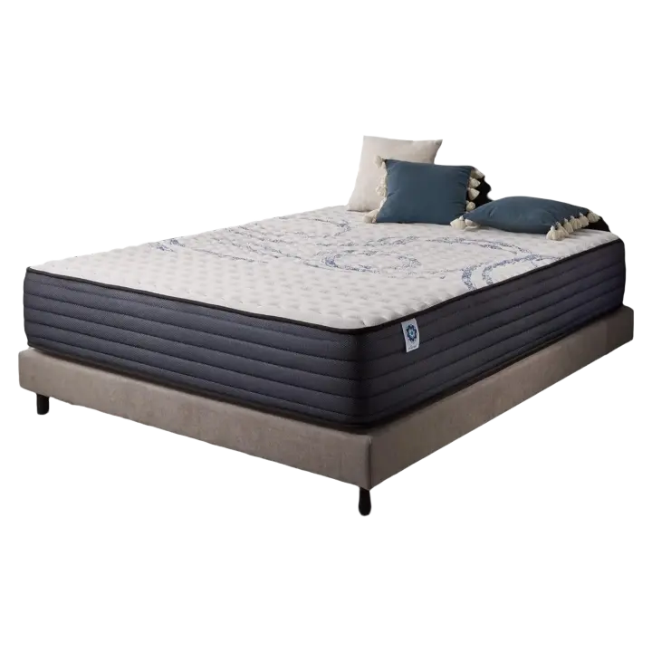 Colchón Viscoelástico Perfectsleep 135x190 cm Firme, Espuma HR + Látex Azul, Transpirable, Cómodo, Ergonómico, Hipoalergénico, Reversible Verano/Invierno - 1