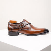 Zapatos de cuero con hebilla de monje, zapatos de vestir para hombre de negocios, zapatos de cuero estilo británico para hombre - details 11