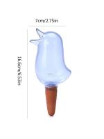 Globo de agua de plástico soplado a mano con forma de pájaro, autorriego automático, bebedero de plantas wer de alta calidad - details 4