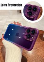 Funda de teléfono transparente de arcoíris degradado de lujo para iPhone 16 Pro Max 15 14 13 12 11 X XR XS Plus cubierta protectora de cámara a prueba de golpes - details 1