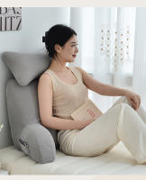 Almohada de Lumbar Ultra Comodidad Espalda y Brazos Grises Cubierta de Microplush Desmontable - details 4