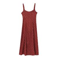 Ropa de mujer europea y americana diseño de explosión rápida sentido nicho versátil lunares vestido casual falda fina roja regalo - details 2