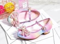 Zapatos de princesa con lazo para niños, zapatos de tacón alto de cuero con purpurina, para actuaciones, para fiesta y boda - details 2