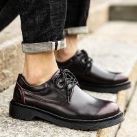Gran tamaño 2025 nuevos zapatos formales casuales, zapatos de cuero de cordones de los hombres ligeros de baja altura - details 5