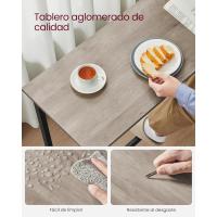 Juego de Mesa y Taburetes de Bar, Mesa de Desayuno con 2 taburetes, Marco de Acero, Industrial, Marrón Rústico y Negro Tinta LBT218B01 - details 12
