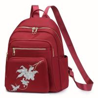 Mochila Mujer Vintage Bordada, Ligera, Nylon, Estilo Casual, Multicolor - details 9