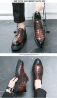 Zapatos de vestir italianos formales planos de los hombres ocasionales del cuero de Oxford de los hombres, zapatos de negocios - details 1