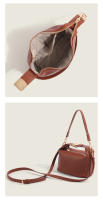 Bolso de Mano de Alta Gama Rojo Marrón Estilo Lonchera para Mujeres Moda Exterior de Comercio - details 7