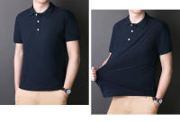 Tiktok POLO camisa de los hombres 2025 novedad de verano cuello sólido Casual algodón transpirable negocios camiseta de manga corta - details 26