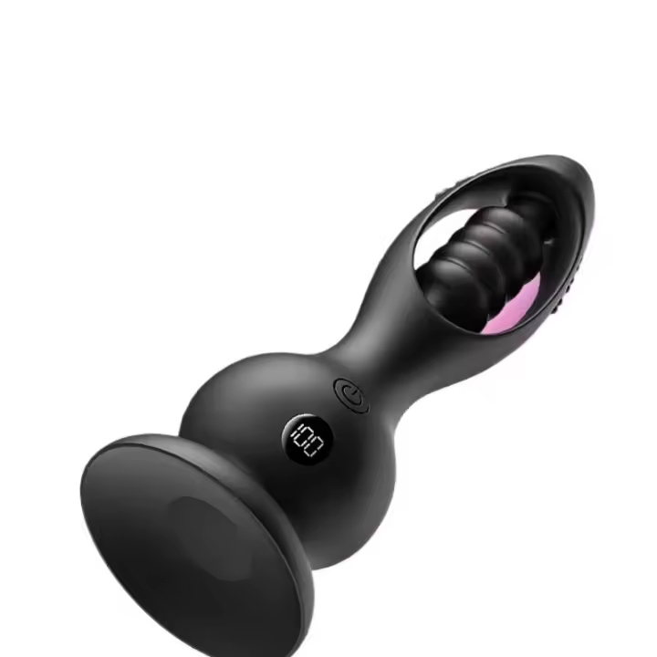 Embalaje privado SEXY Hollow Anal Plug Vibrador Potente Buttplug Expansión adaptable Contracción Próstata Vagina Estimulación del punto G Juguete sexual para - 1