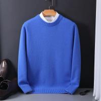 Suéter de Cashmere O-cuello 2024 Pullover Oversize para Hombres Camiseta Inferior de Punto Auténtico Otoño-Invierno - details 10