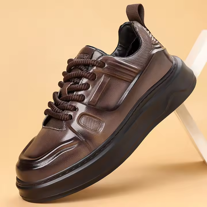 Zapatos de Cuero de Vaca para Hombres Primaverales Suela Suave Diseño Deportivo y Ocio - 1