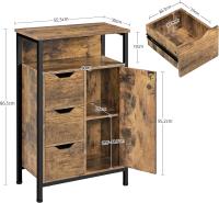 Armario de Baño de Madera Diseño de Cajón y Estante Ajustable Ideal para Cocina y Sala de Estar - details 19