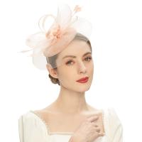 Tocado de malla con plumas Vintage, sombrero de velo elegante y exquisito, diadema para novia, espectáculo de danza - details 8