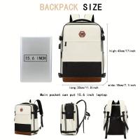 Mochila con compartimento para zapatos, bolsa para computadora portátil de 15,6 pulgadas, puerto de carga USB, múltiples compartimentos y correas ajustables, mochila informal y de negocios aprobada por la aerolínea para el trabajo o viajes, mochila para v - details 1