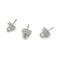 Perlas de latón de alta calidad con baño de oro de 18K, media perforación, para conectar dijes, tapas de perlas, accesorios para la fabricación de joyería DIY para mujeres - details 64