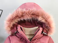 Chaqueta de puff con capucha de pelo para niñas estilo laminated bubble alfombrado con forro de poliéster cierre de cremallera para otoño e invierno ideal para niñas de 3 a 8 años - details 6