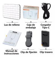 Luz Para cámara De vídeo, Lámpara Con Clip Para Teléfono Móvil - details 2