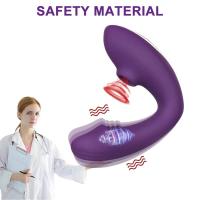 Chupando para mujeres punto G consolador doble succionador de clítoris estimulador de clítoris vibrador inalámbrico femenino juguete sexual para adultos - details 9