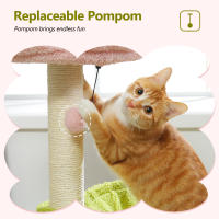 PAWZ-Pequeño árbol para gatos, torre linda con postes rascadores de sisal para gatos pequeños, hamaca grande para gatos - details 12