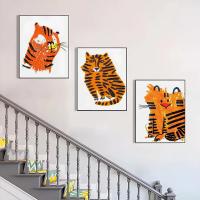 Póster de tigre clásico, pintura en lienzo de Graffiti abstracto, decoración de arte de la pared adecuada para sala de estar, sala audiovisual - details 4