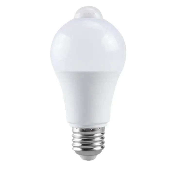 Lámpara con Sensor de movimiento PIR, Bombilla de 12W con Detector de movimiento infrarrojo, luz cálida de seguridad, 85-265V, E27 - 1