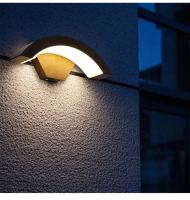 Lámpara de pared moderna para exteriores, luz impermeable IP65 con Sensor de movimiento PIR, para jardín, porche, Frente, cuerpo de lámpara de aluminio negro - details 9