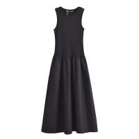 Elegante Vestido Largo Negro de Primavera 2025 Moda Casual Vintage para Mujeres Vestidos Khaki - details 5
