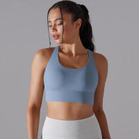 Sujetador de yoga para mujer, ropa interior que absorbe los golpes, correas cruzadas para los hombros, top corto Fiess, deportes a prueba de golpes - details 25