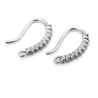 Ganchos de Pendientes de Brasso Dorado 18K con Zirconia Accesorios de Joyería DIY de Alta Calidad para Mujeres - details 18