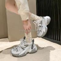 Zapatos deportivos gruesos informales para mujer con logo Dropshipping, estilo cómodo para caminar, zapatos para correr transpirables - details 6