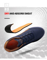 Brand Leather Men Shoes Trend Casual Shoes Breathable Leisure Male Sneakers Non-slip Footwear Sports Shoes Lace-up Trainers Shoe - details 7
