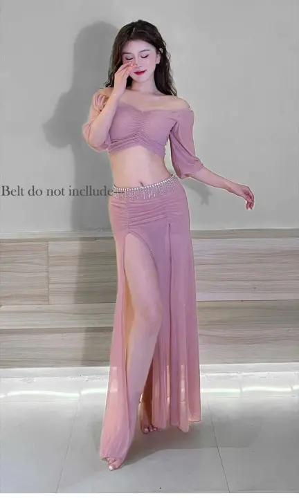 Tops, faldas, ropa para adultos, conjuntos de danza del vientre oriental, ropa de práctica para actuaciones en escenario, disfraces para el aula - 1