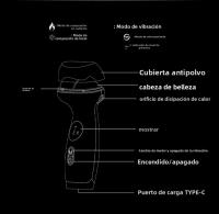 Nuevo Instrumento de Belleza Masajeador de Cuello EMS Micro Corriente Vibración Compressa Caliente y Fría 7 Colores de Luz Promoción Doméstica - details 13