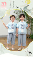Disfraz Tang, conjunto chino para niños, estilo veraniego, Hanfu mejorado de estilo antiguo para niñas, recitación de Guzheng del Día del Niño - details 0