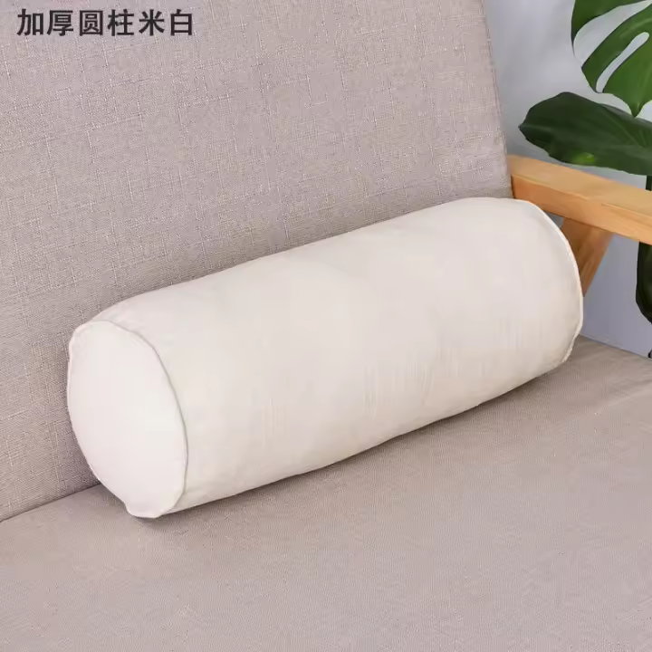 Almohada larga Interior redonda para dormir, cojín Rectangular de lino y algodón de imitación para la siesta, decoración Interior del hogar y el dormitorio - 1